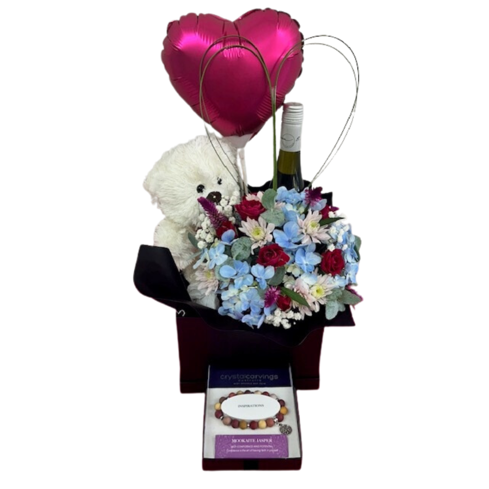 Blooming Gorgeous - Valentines Gift Box with Vase and Bracelet