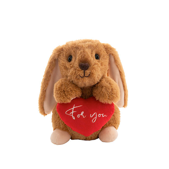 Bunny Rabbit Mochi w For You Heart Plush Toy