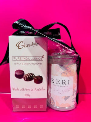 Candle & Chocolate Gift Set