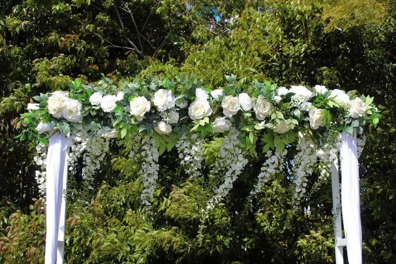 
                  
                    White Wedding Silk Hire
                  
                