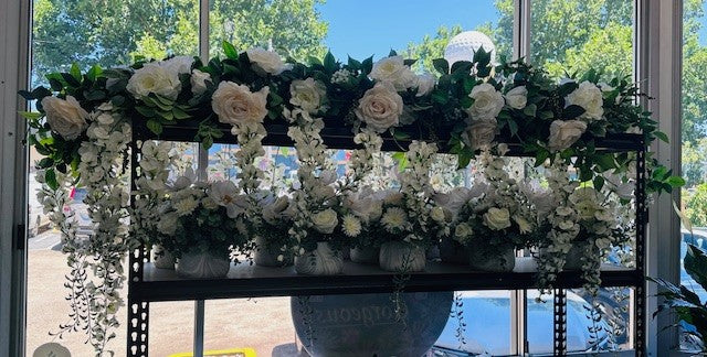 
                  
                    White Wedding Silk Hire
                  
                