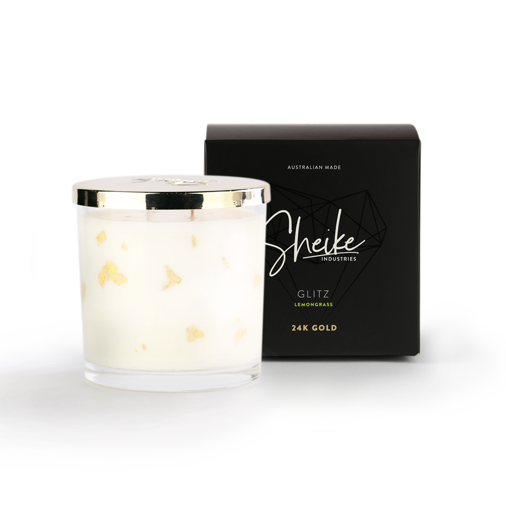 Glitz Lemongrass Scented Candle - Blooming Gorgeous