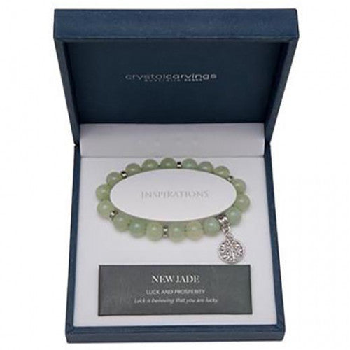 New Jade Tree of Life Inspiration Boxed Charm Bracelet